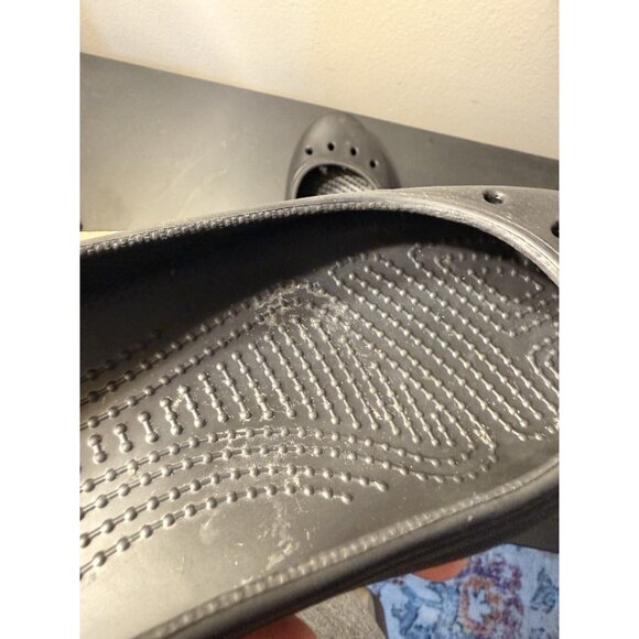 Crocs Ballet Flats Slip On Kadee Black Closed Toe Comfort Shoes Women’s Size 7 - Picture 3 of 6